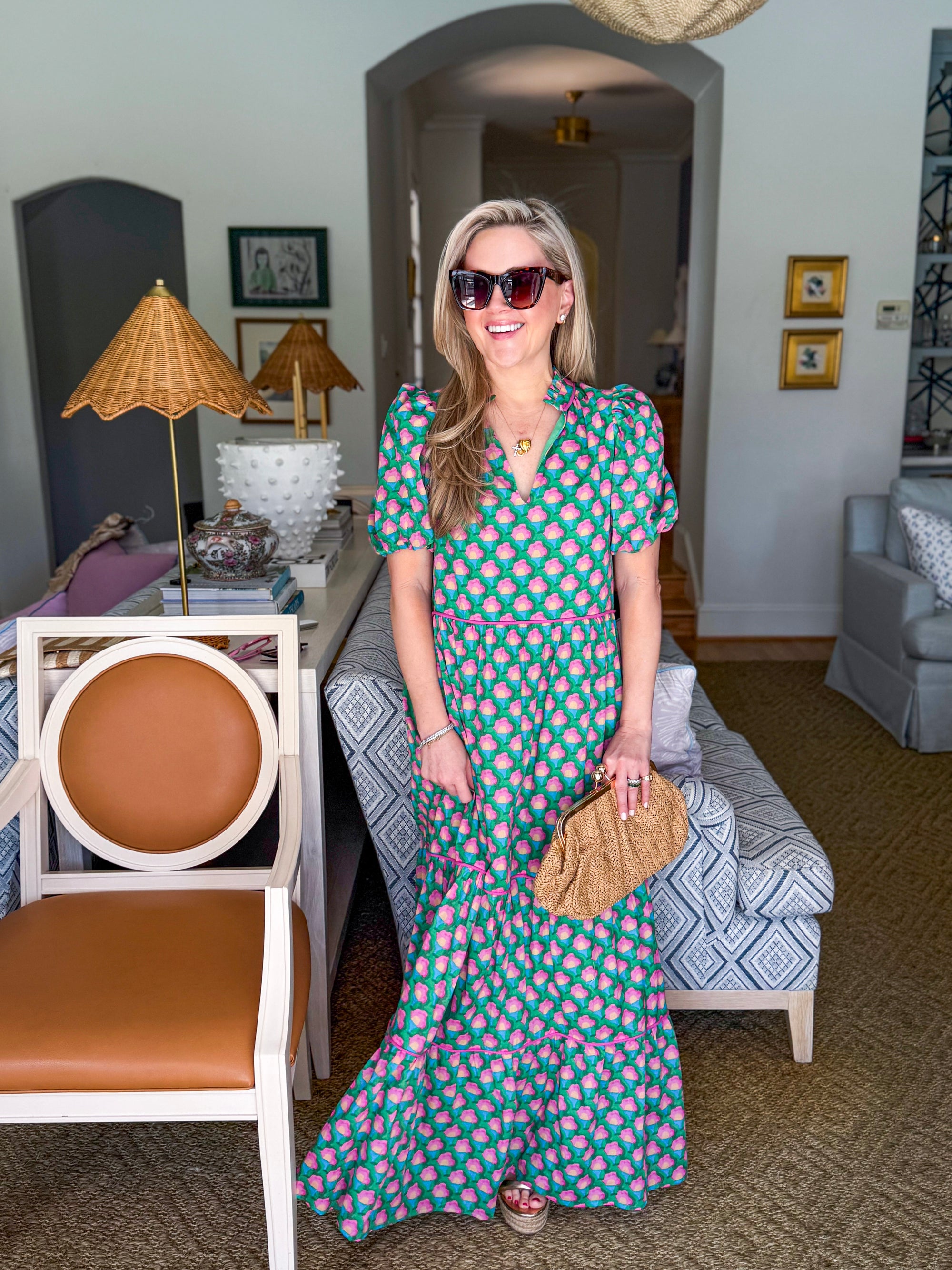 Gercy Abstract Maxi Dress