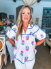 Meadow Bloom Embroidered Top-Off White