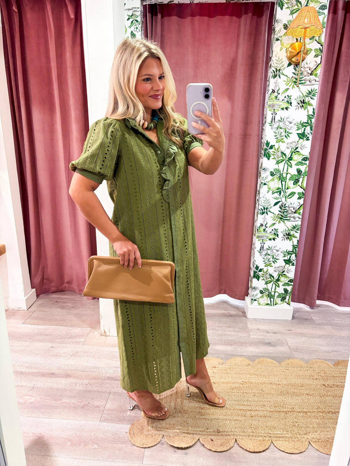 Pemberley Eyelet Midi Dress