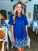 Wild Garden Escape Mini Dress-Navy