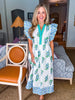 Coastal Brunch Floral Midi Dress