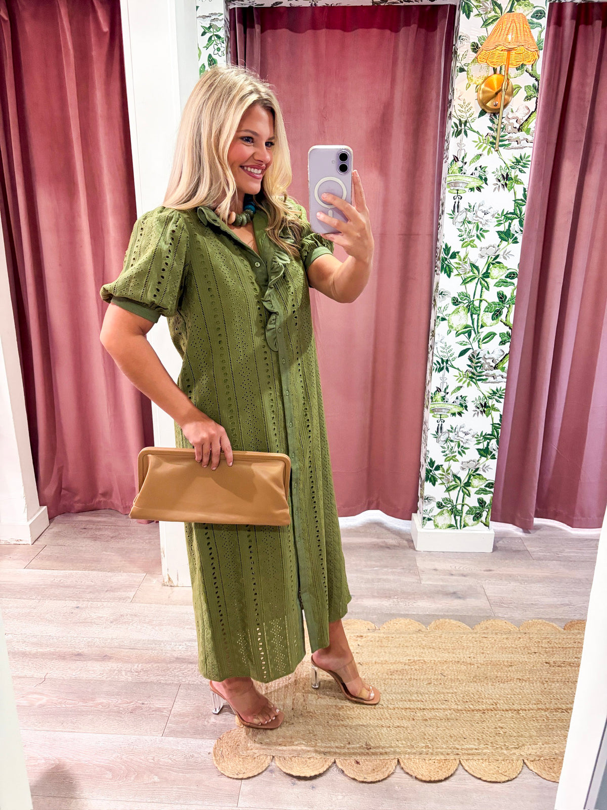 Pemberley Eyelet Midi Dress