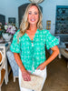 Vintage Eyelet Top-Green