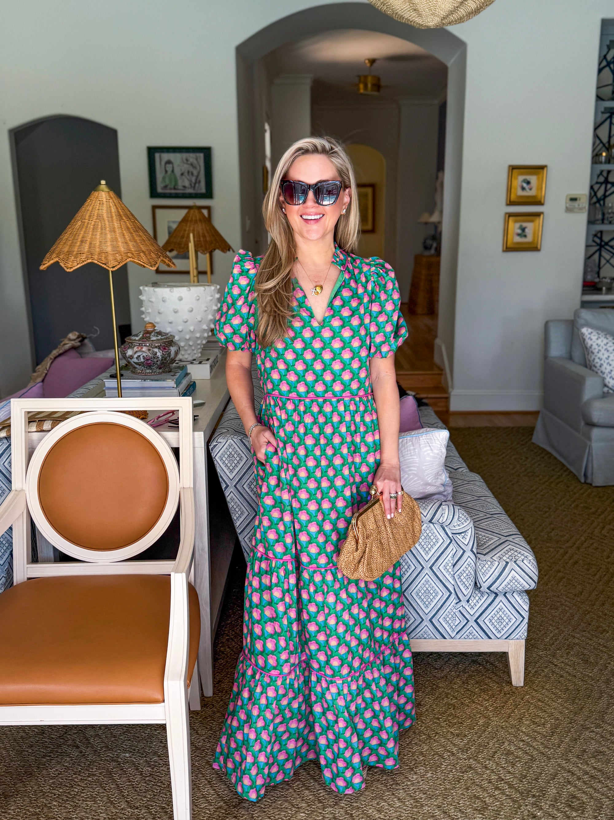 Gercy Abstract Maxi Dress