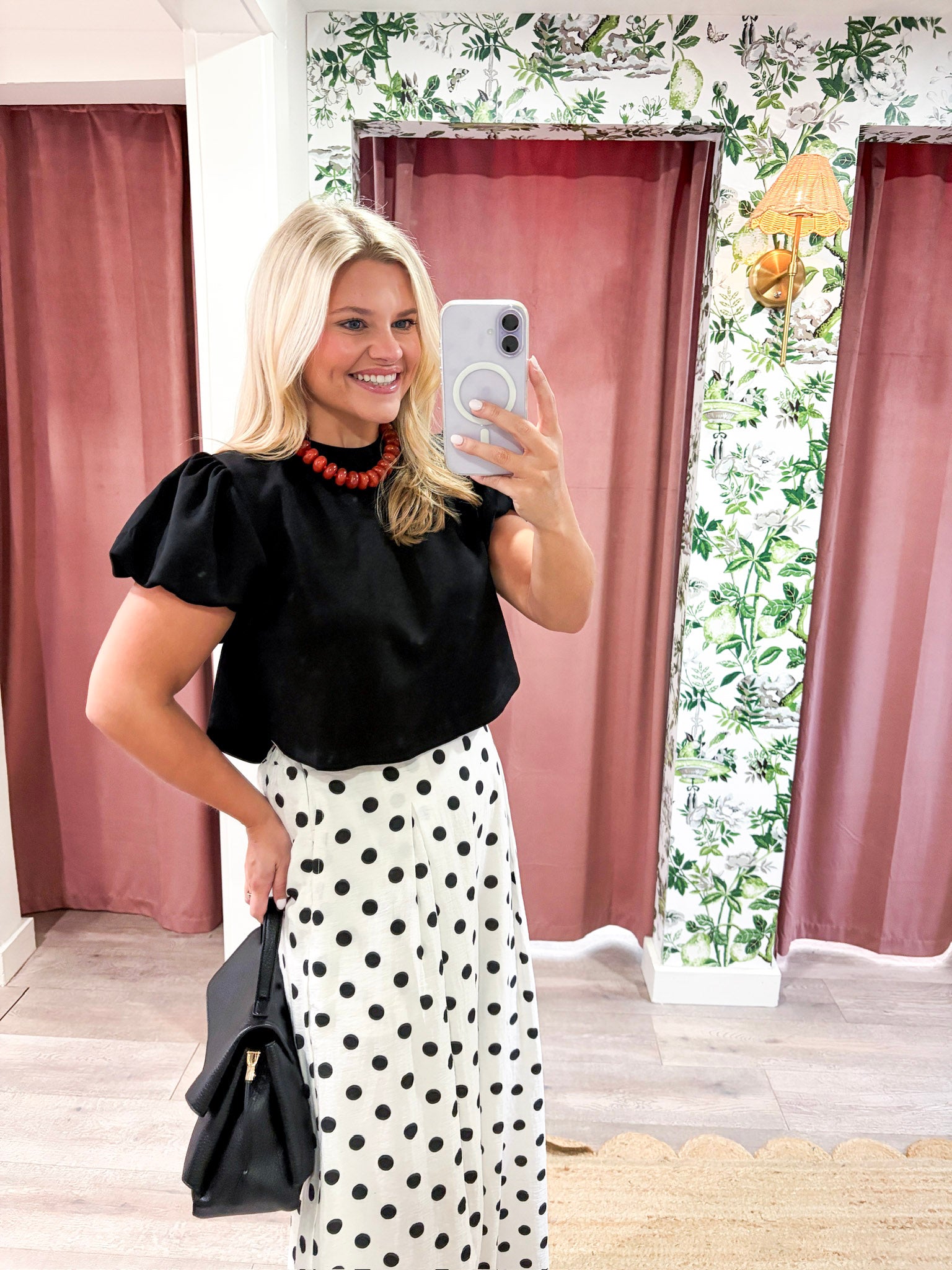 Maple Lane Knit Top- Black