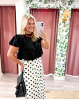 Maple Lane Knit Top- Black