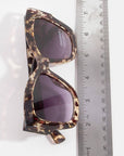 Chunky Cat Eye Sunglasses-White/Black