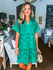 Butterfly Garden Lace Dress-Kelly Green
