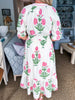Soft Sonata Floral Midi Dress-Cream