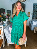Butterfly Garden Lace Dress-Kelly Green