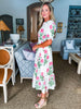 Soft Sonata Floral Midi Dress-Cream