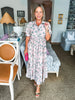 Vineyard Bound Floral Midi Dress-Artichoke