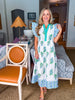 Coastal Brunch Floral Midi Dress
