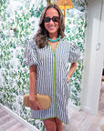 Madeline Stripe Mini Dress