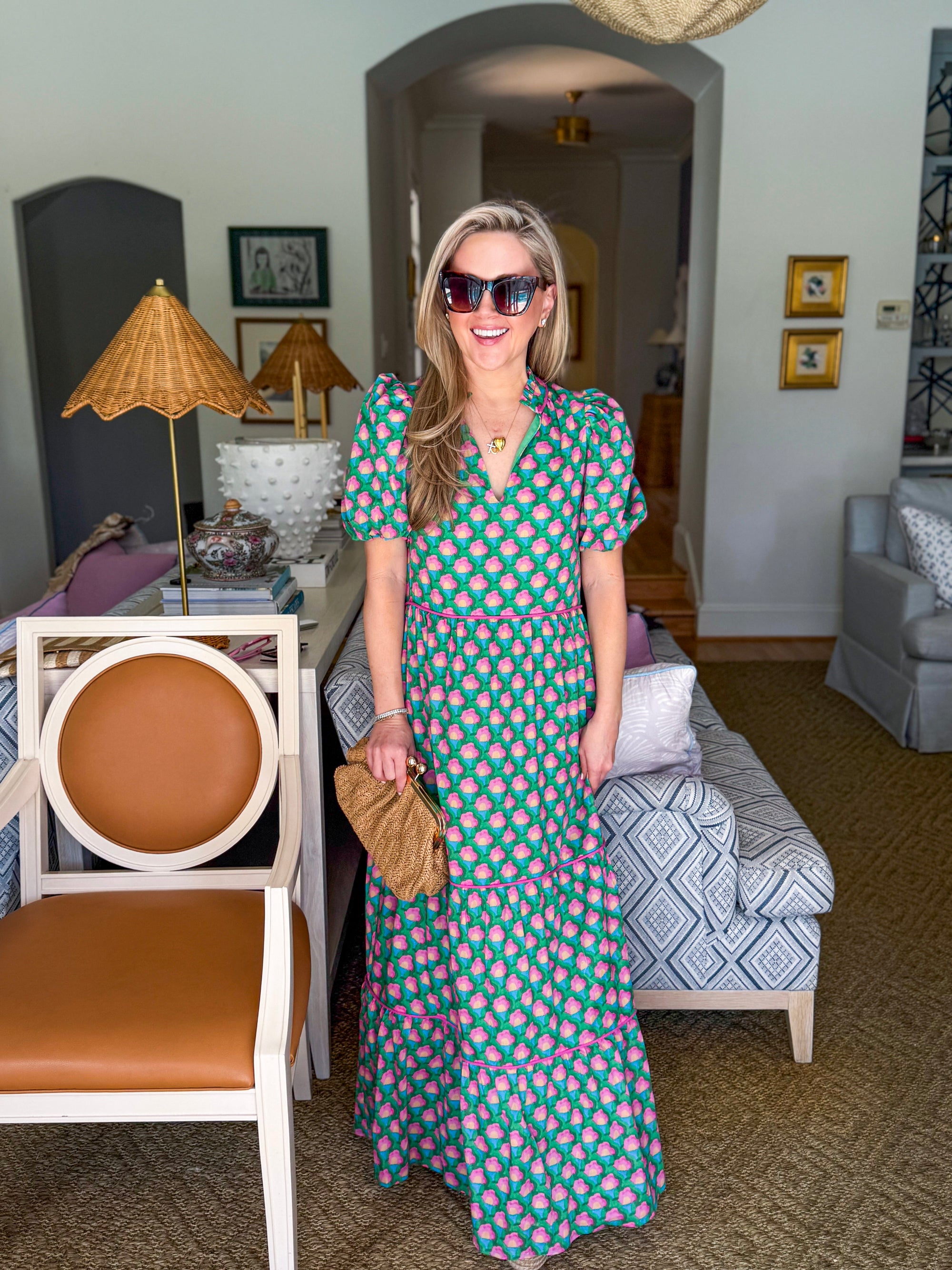 Gercy Abstract Maxi Dress