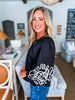 Bold Breeze Embroidered Top-Black