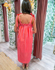 Poolside Stripe Midi Dress