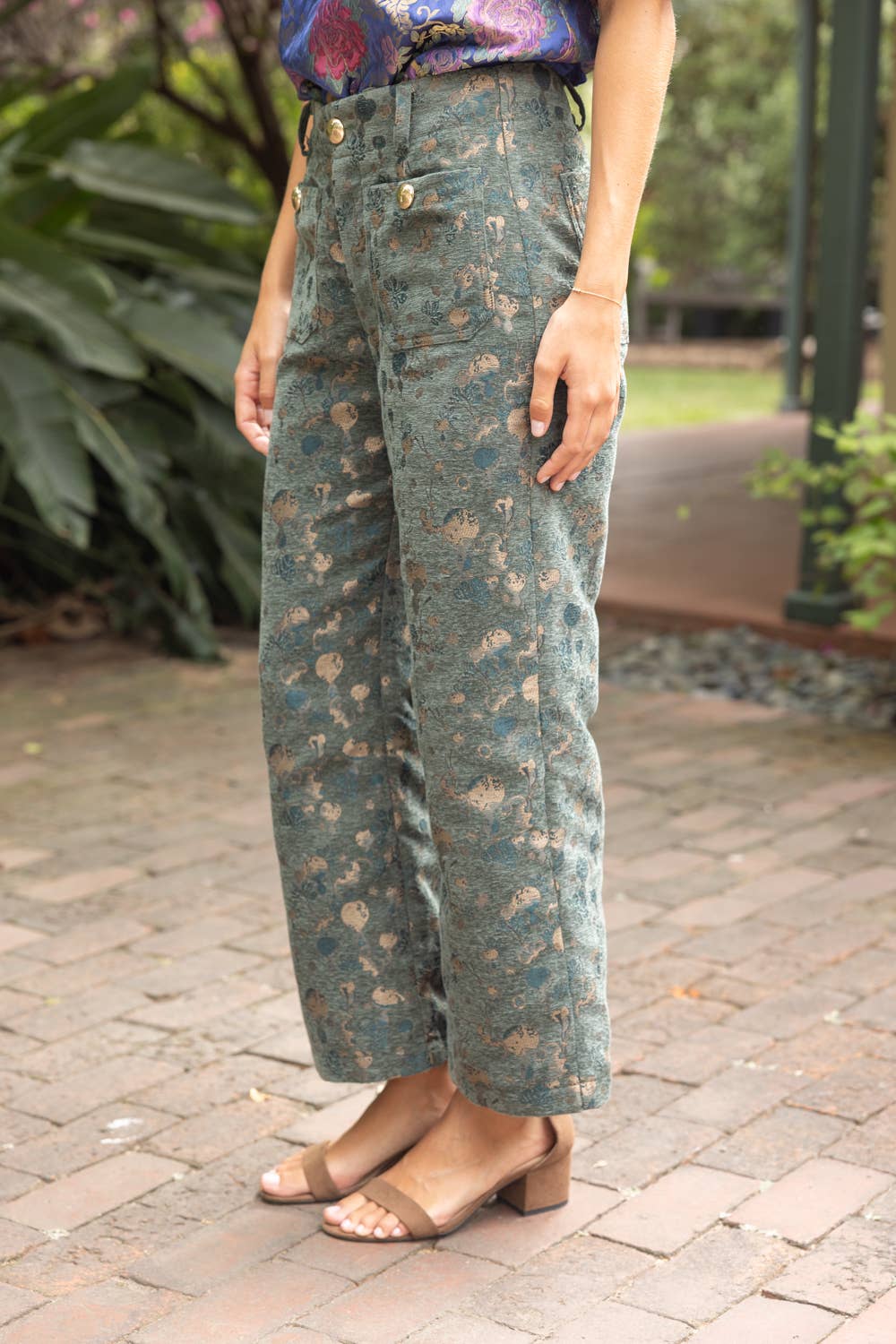 Velvet Canvas Wide Leg Pants