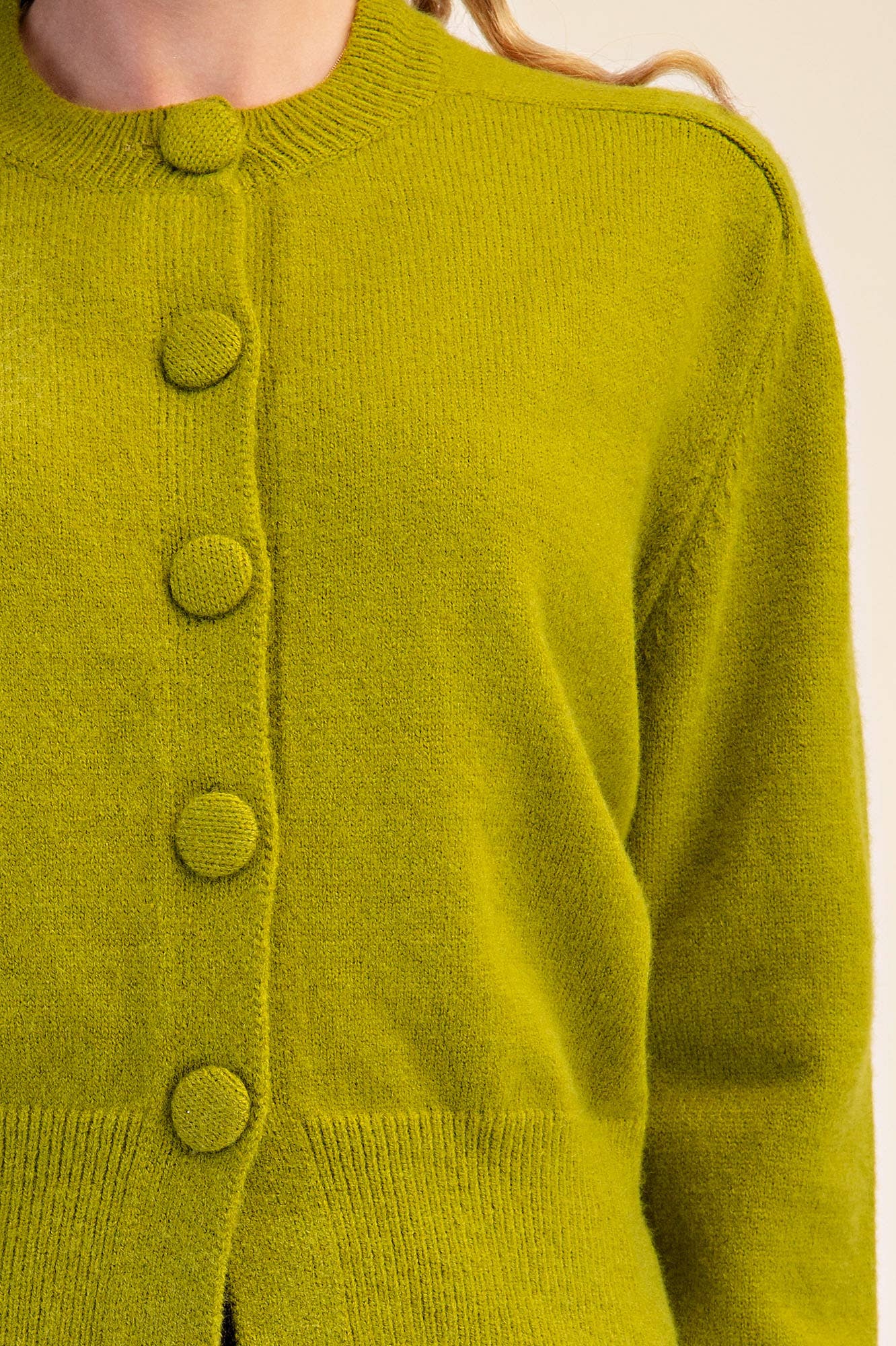 Fireside Cottage Cardigan-Light Olive