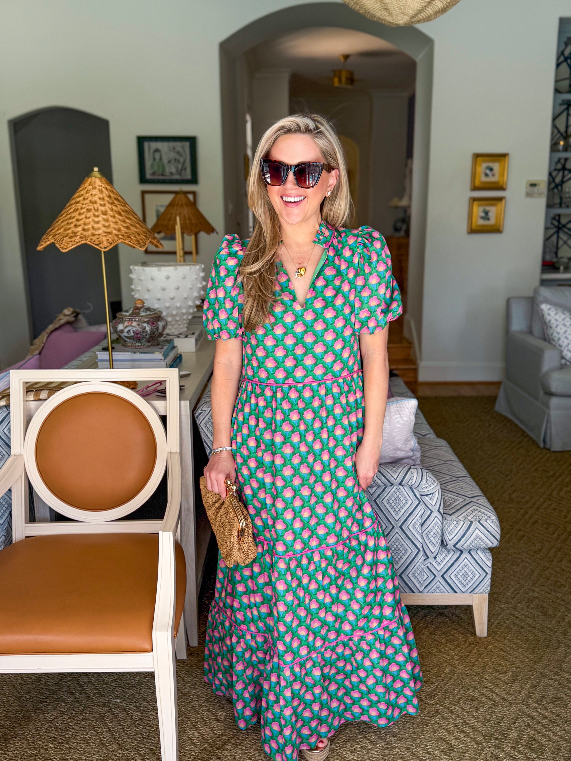 Gercy Abstract Maxi Dress