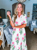 Soft Sonata Floral Midi Dress-Cream