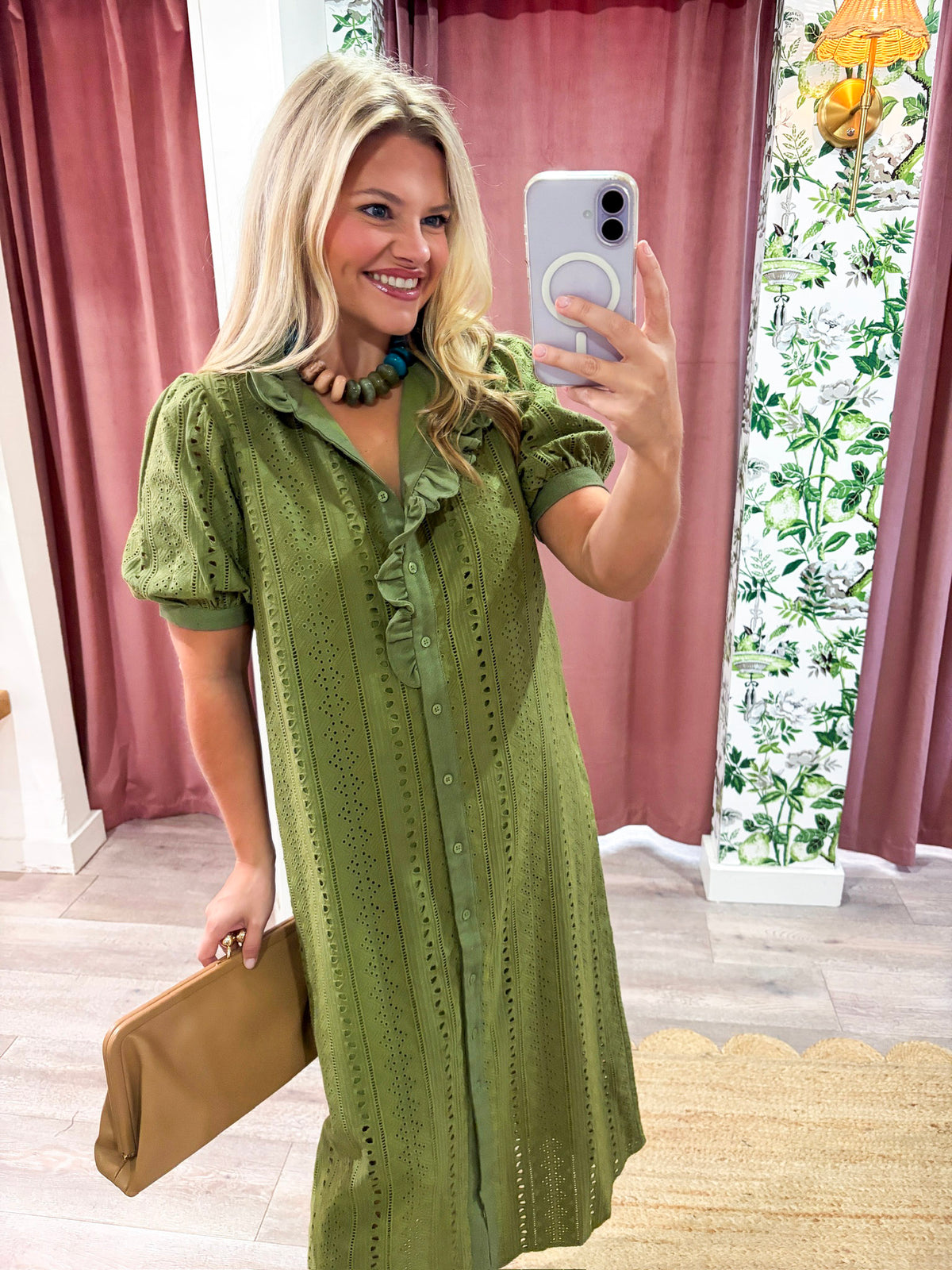 Pemberley Eyelet Midi Dress