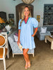 Bali Babe Mini Dress-Chambray