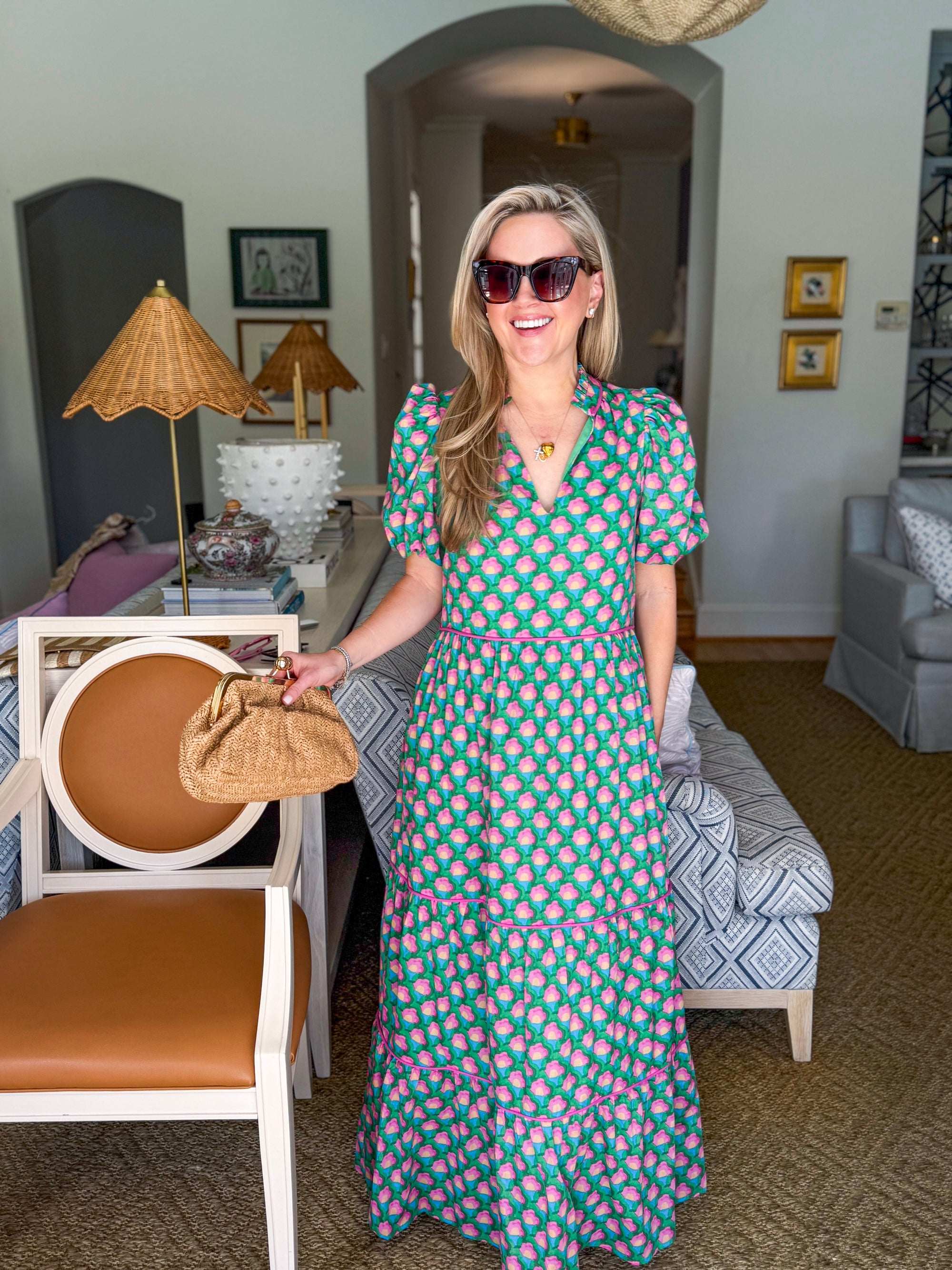 Gercy Abstract Maxi Dress