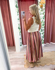 Vivid Hues Midi Skirt