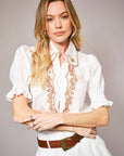 PREORDER: Dominique Scallop Embroidered Top