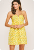 Botanical Brunch Mini Dress-Yellow