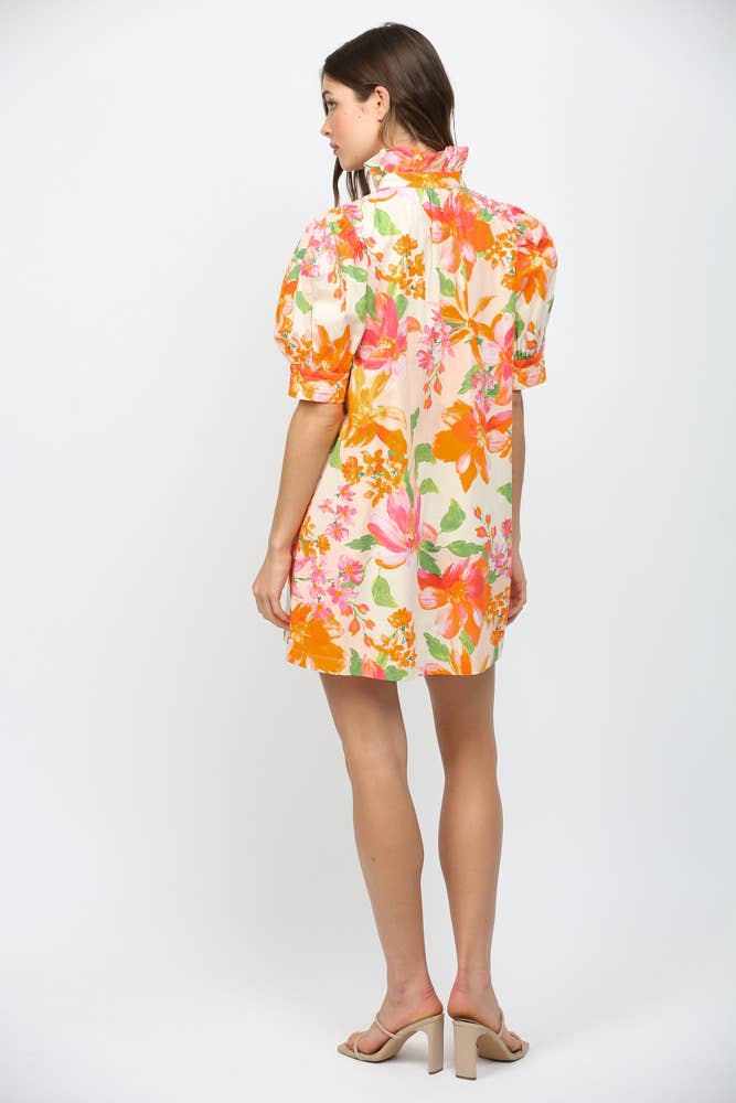 Spring Lily Button Down Mini Dress