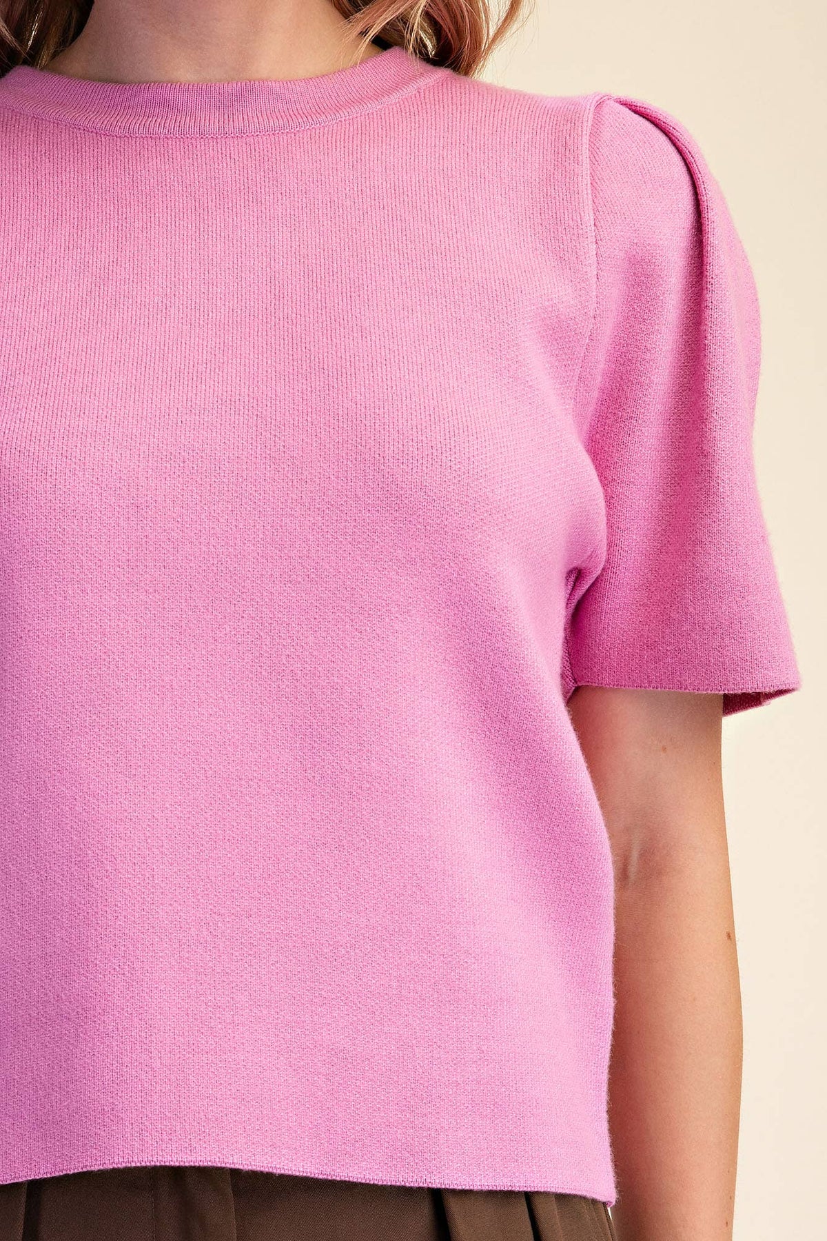 Sunday Autumn Knit Top-Pink