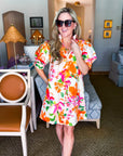 Spring Lily Button Down Mini Dress