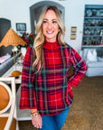 Tree Topper Plaid Top-Red
