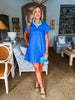 Weekend Vibes Mini Dress-Royal Blue