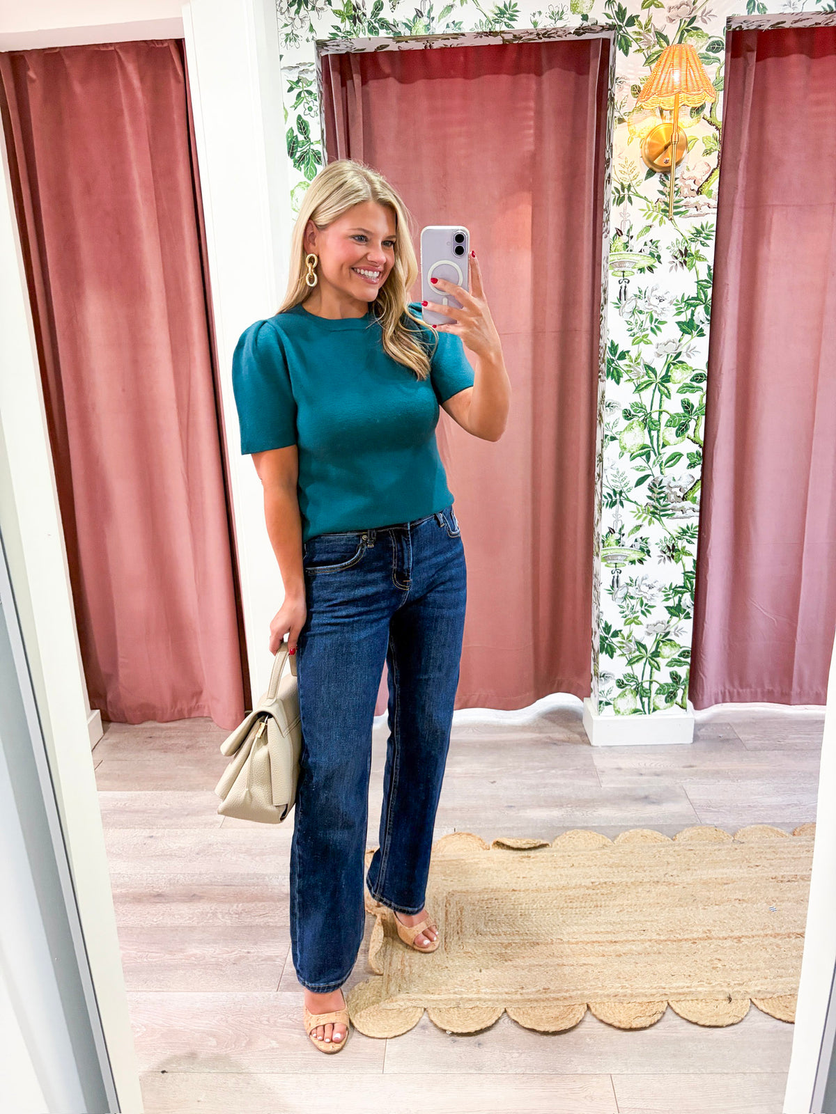 Sunday Autumn Knit Top-Teal