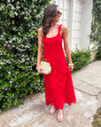 Lady in Red Maxi Dress