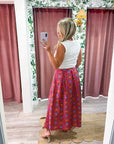 Gardenia Glow Midi Skirt