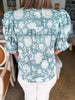 Bluebell Charm Floral Top-Forest