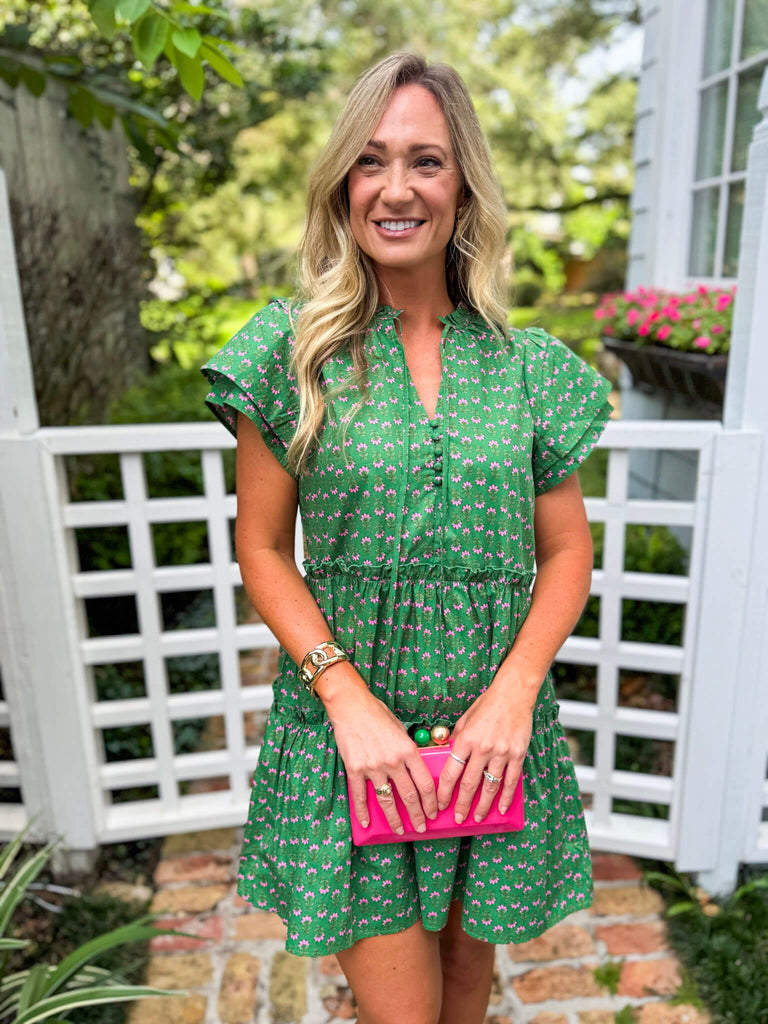 Isha Floral Tiered Mini Dress