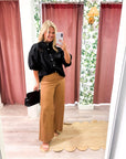 Rosemere Button Down Top-Black