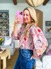 Hendry Floral Button Up Top
