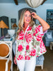 Flower Pop Oversized Top-Pink