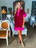 Mykonos Meetup Mini Dress-Burgundy