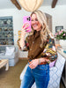 Snapdragon Floral Top-Brown