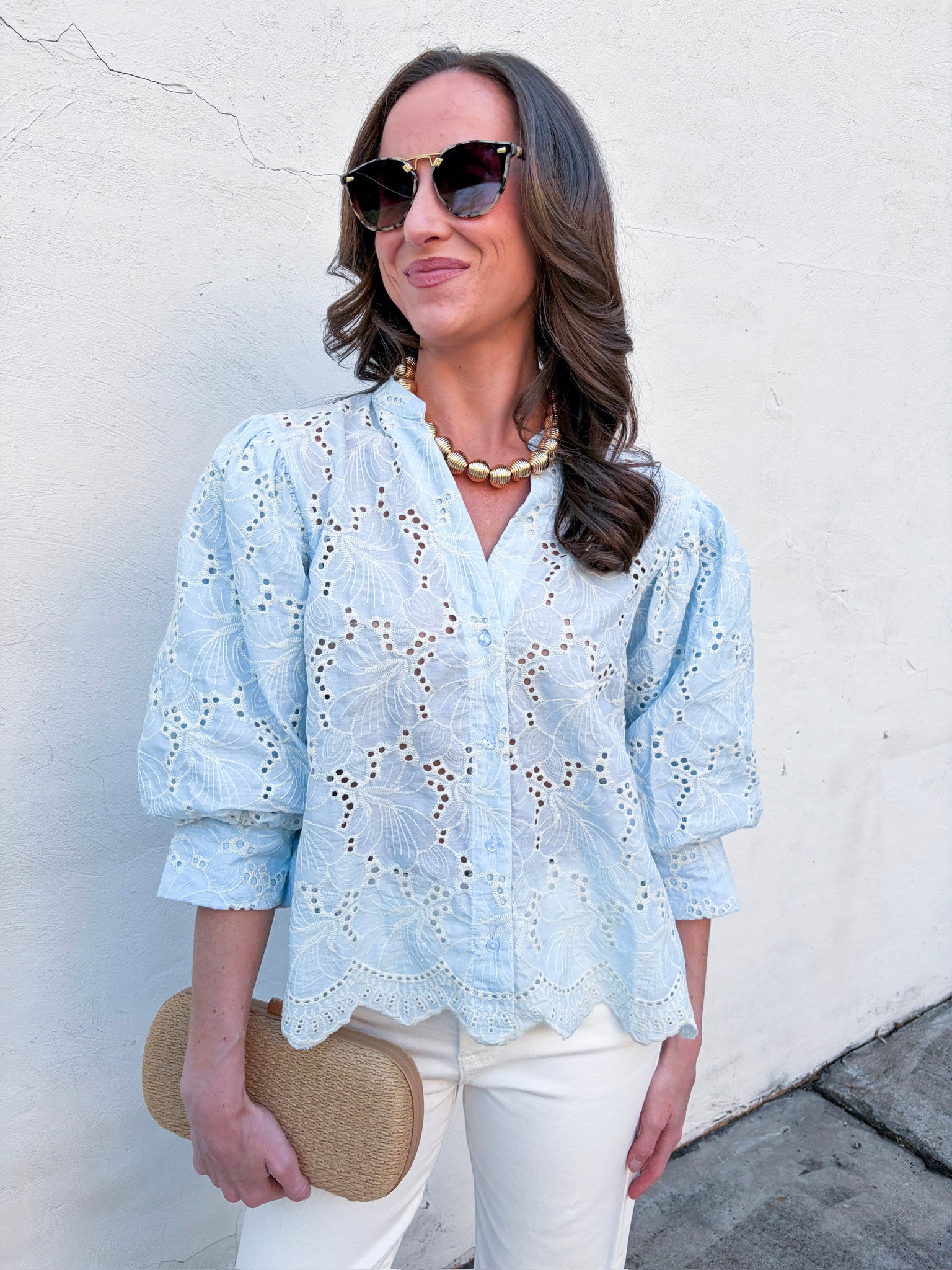 Angel Whisper Eyelet Top
