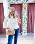 Eloria Eyelet Embroidered Top