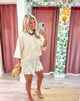 Satin Allure Shorts-Ivory