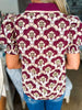 PREORDER: Hopeful Dreamer Floral Top-Wine